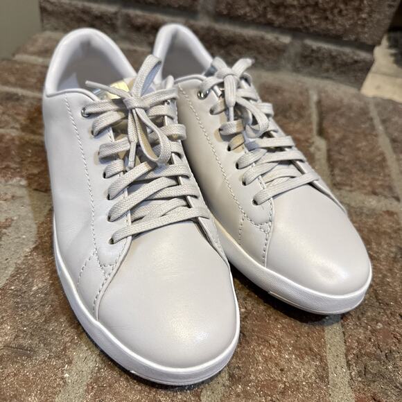 Cole Haan Women's GrandPro Light Gray Silver Leather Sneakers 6.5B - Picture 1 of 16